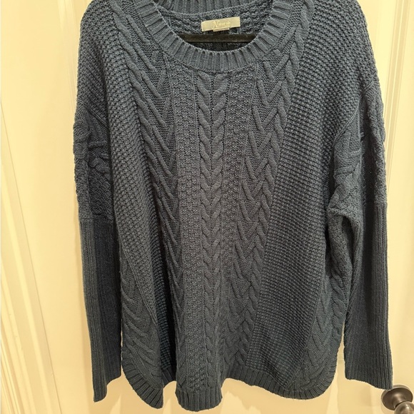 Natural Reflections Sweaters - Natural Reflections Deep Blue Knit Sweater